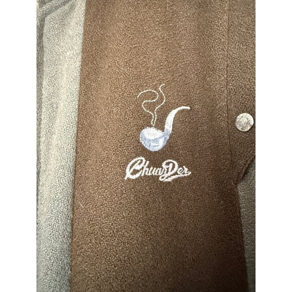 Vtg. Men's Sing Yi Two-Tone Brown & Olive Jacket Sherpa Bomber Jacket Sz XL - Picture 2 of 7